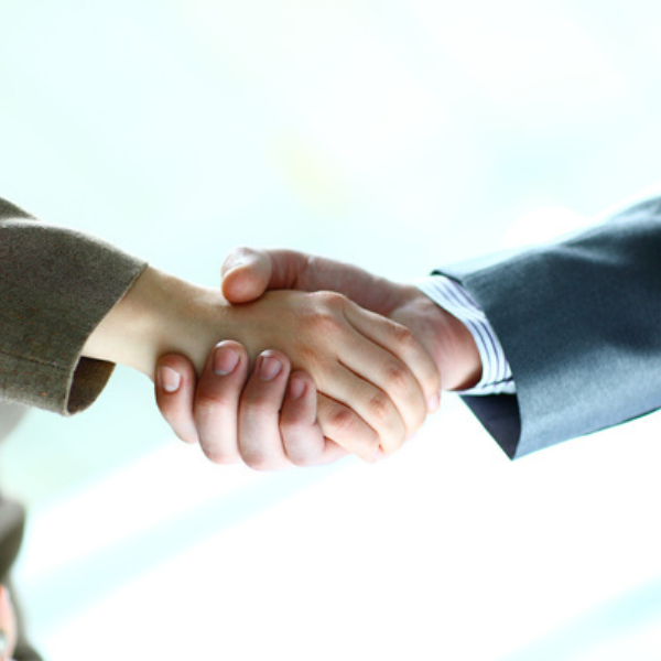 Two People shaking hands to show trust