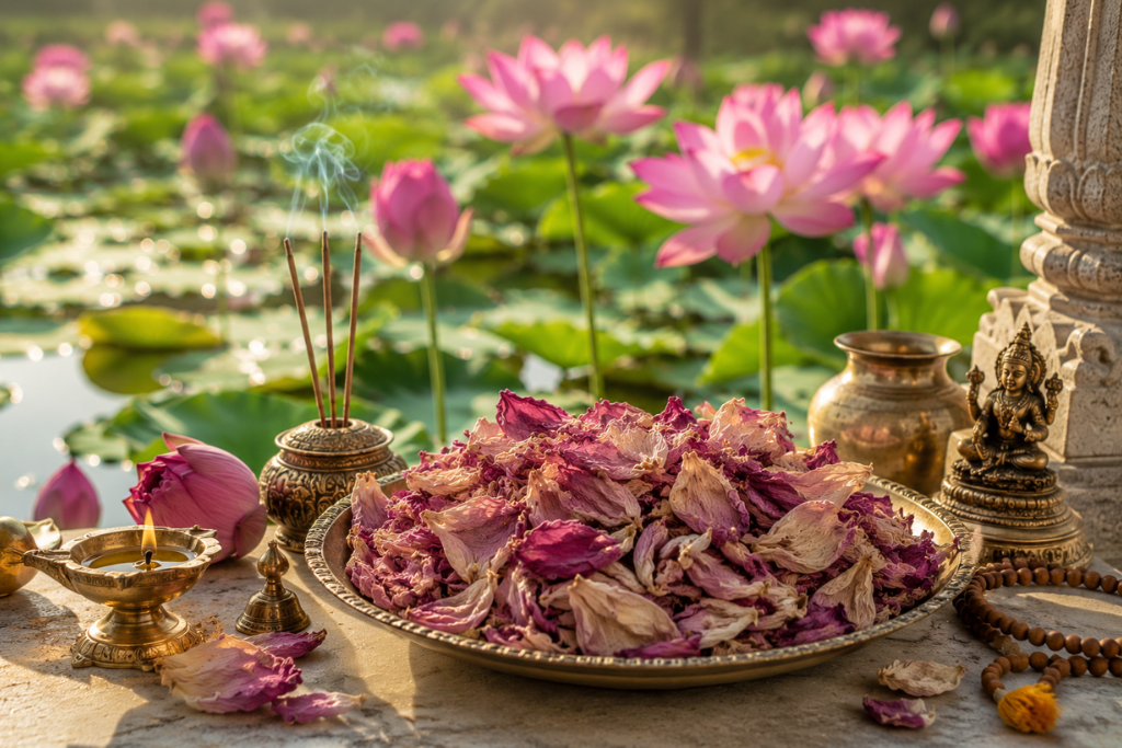 Dried lotus flowers